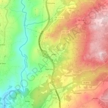 Mapa topográfico Jorjais, altitud, relieve