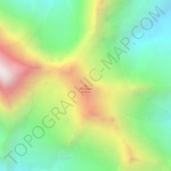 Mapa topográfico Champará, altitud, relieve