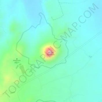 Mapa topográfico Mount Malabobo, altitud, relieve