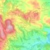 Mapa topográfico Pantano, altitud, relieve