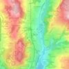 Mapa topográfico Les Ribiollets, altitud, relieve