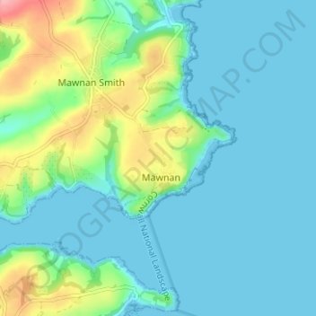 Mapa topográfico Trerose, altitud, relieve