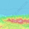 Mapa topográfico Caraballeda, altitud, relieve