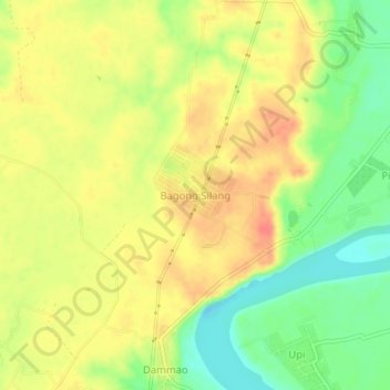 Mapa topográfico Bagong Silang, altitud, relieve
