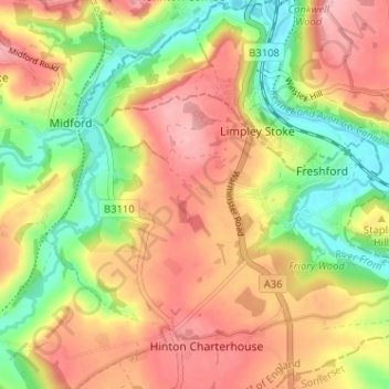 Mapa topográfico Pipehouse, altitud, relieve