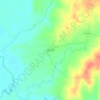 Mapa topográfico Glaze City, altitud, relieve