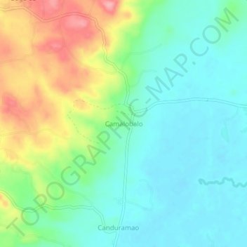 Mapa topográfico Camalobalo, altitud, relieve