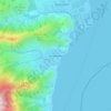 Mapa topográfico Kinabuksan, altitud, relieve