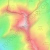 Mapa topográfico Mont Pourri, altitud, relieve