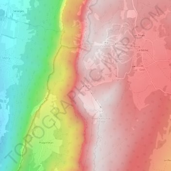 Mapa topográfico Le Sire, altitud, relieve