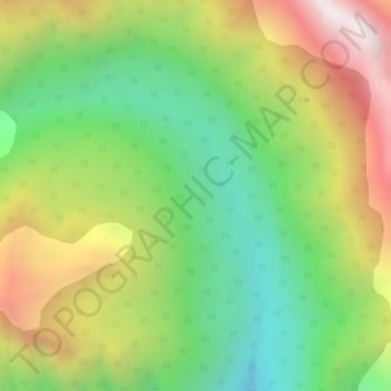 Mapa topográfico Selkirk Mountains, altitud, relieve
