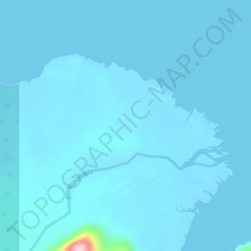 Mapa topográfico Uspallante, altitud, relieve