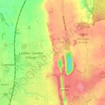 Mapa topográfico Yate Rocks, altitud, relieve
