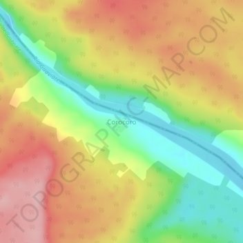 Mapa topográfico Corocoro, altitud, relieve