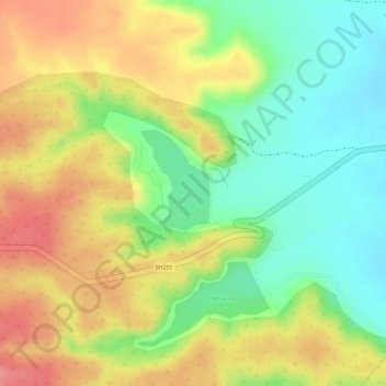 Mapa topográfico Zilpi Lake, altitud, relieve