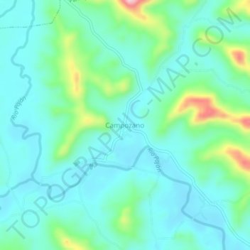 Mapa topográfico Campozano, altitud, relieve
