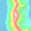 Mapa topográfico Havnartindur, altitud, relieve