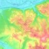 Mapa topográfico La Bouzonnie, altitud, relieve