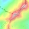 Mapa topográfico Pizzo di Emet, altitud, relieve