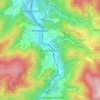 Mapa topográfico Au im Murgtal, altitud, relieve