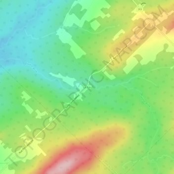 Mapa topográfico La Gin, altitud, relieve