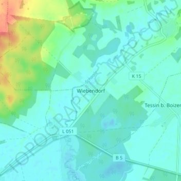 Mapa topográfico Wiebendorf, altitud, relieve