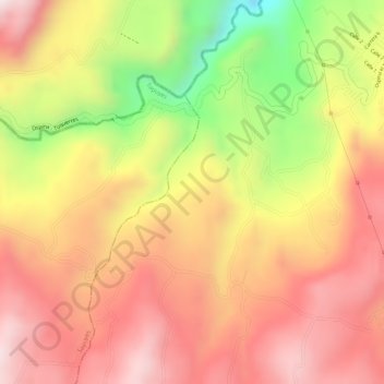 Mapa topográfico Conchilla, altitud, relieve
