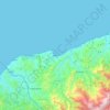Mapa topográfico Rize, altitud, relieve