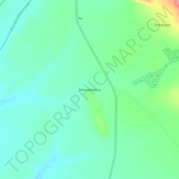 Mapa topográfico Marcamarca, altitud, relieve