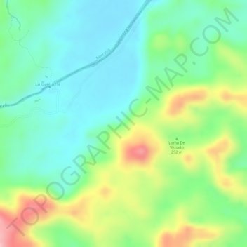 Mapa topográfico Puerto Rico, altitud, relieve