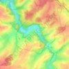 Mapa topográfico Lucenay, altitud, relieve