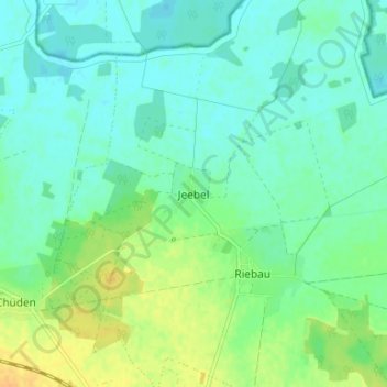 Mapa topográfico Jeebel, altitud, relieve
