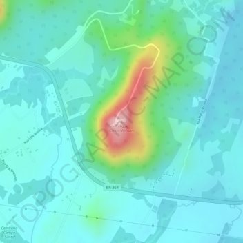 Mapa topográfico Parque Chico Mendes, altitud, relieve