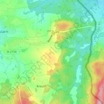 Mapa topográfico Teufelstein, altitud, relieve