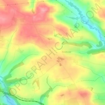 Mapa topográfico Doddycross, altitud, relieve