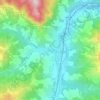 Mapa topográfico Vergato, altitud, relieve