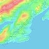 Mapa topográfico Croix Tinduff, altitud, relieve