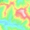 Mapa topográfico Ceyüpler, altitud, relieve