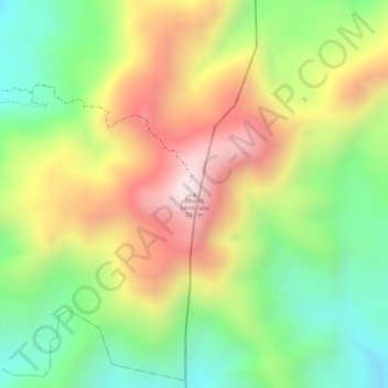 Mapa topográfico Mount Sembrano, altitud, relieve