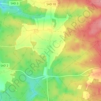 Mapa topográfico Kirchenbuch, altitud, relieve
