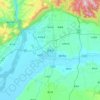 Mapa topográfico Hejin, altitud, relieve