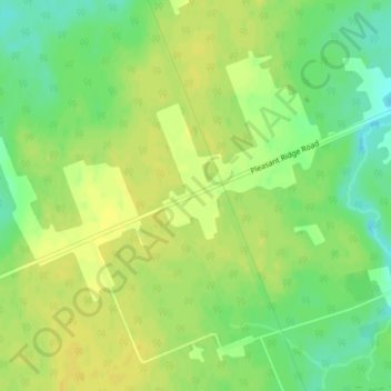 Mapa topográfico Pleasant Ridge, altitud, relieve