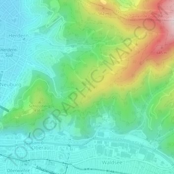 Mapa topográfico Katharinenbrunnen, altitud, relieve