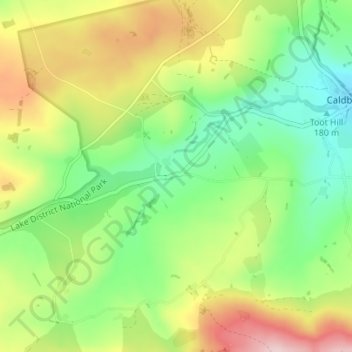 Mapa topográfico Parkend, altitud, relieve