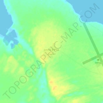 Mapa topográfico Jimhil, altitud, relieve