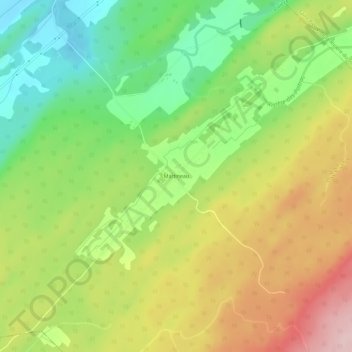 Mapa topográfico Martineau, altitud, relieve