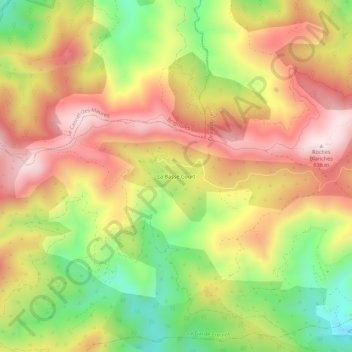 Mapa topográfico La Basse Court, altitud, relieve