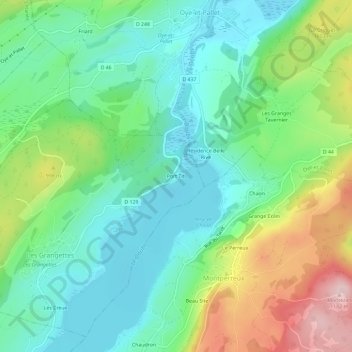 Mapa topográfico Port Titi, altitud, relieve