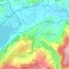 Mapa topográfico Rhos-y-gwaliau, altitud, relieve