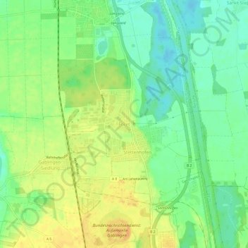 Mapa topográfico Foret, altitud, relieve